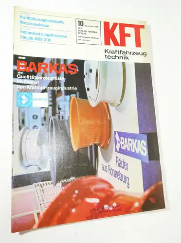 KFT Kraftfahrzeugtechnik Zeitschrift 10 Oktober 1975 Barkas Shiguli WAS2101