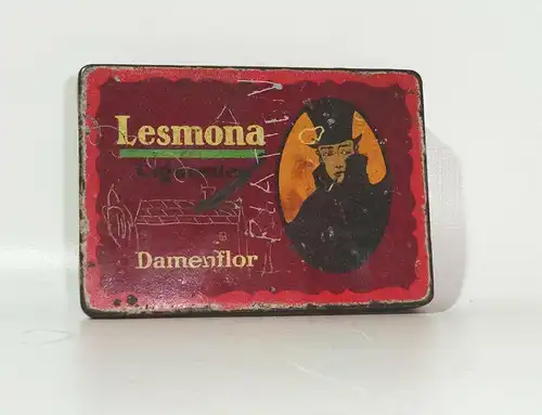 Alte Zigaretten Blechdose Lesmona Damenflor Bremen Cigaretten Fabrik 25er Dose