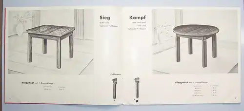 Katalog A.G. Schwennicke Finsterwalde Tischfabrik Tische um 1935 Design !