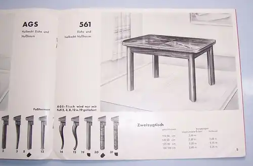 Katalog A.G. Schwennicke Finsterwalde Tischfabrik Tische um 1935 Design !