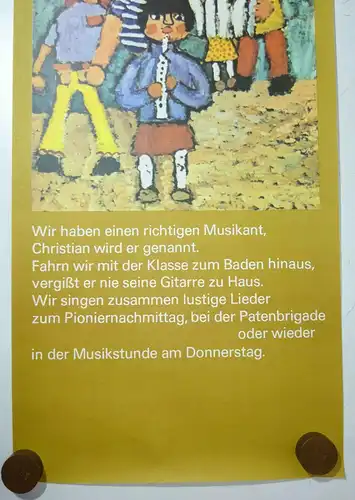 DDR Poster Plakat Kinder Deko Vintage Naive Malerei Druck Print Retro !