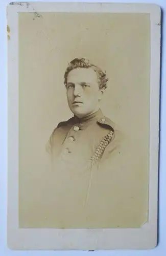 CdV Foto Soldat Schützenschnur um 1880 Hoffman Dresden
