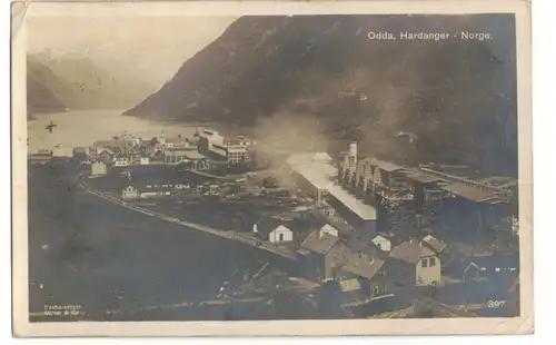 Ak Odda Hardanger Norge Norwegen 1913 norway