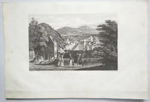 Würbs / Daumerlang Lithografie Carlsbad vom Wehe nach Hammer Print (D7