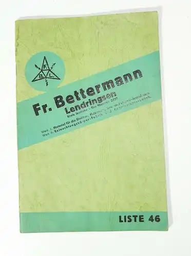 Katalog Fr.Bettermann Lendringen 1942 Stanzwerk Rohrschellen Eisenwaren (H6