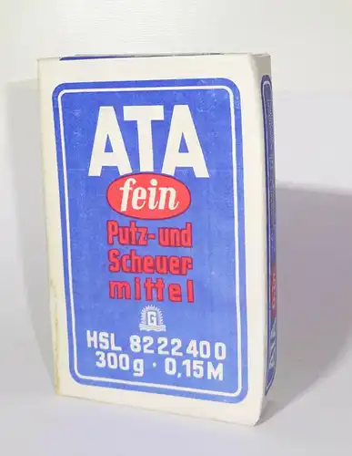 ATA Putz und Scheuermittel VEB Waschmittelwerk Genthin Original DDR Ware