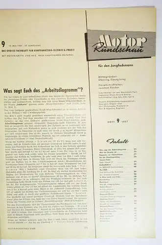 Motor Rundschau 9 / 1957 Goliath 1100 Büssing Opel Rekord 57 !
