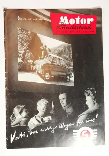 Motor Rundschau 8 / 1957 Heinkel Kabine Triumph !