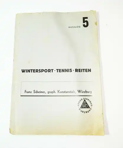 Katalog Franz Schreiner graphische Kunstanstalt Würzburg Wintersport Tennis  (D7