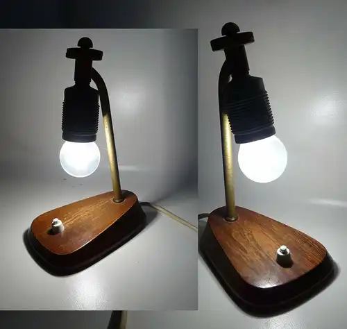 2 vintage Nachttischlampen Pärchen Tischlampen lamps 1960er Görlitz !
