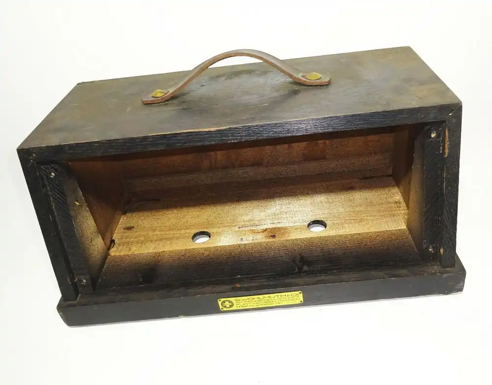 Wohlmuth Reizstromgerät mit Originalkarton zum herrichten um 1900 ! 10