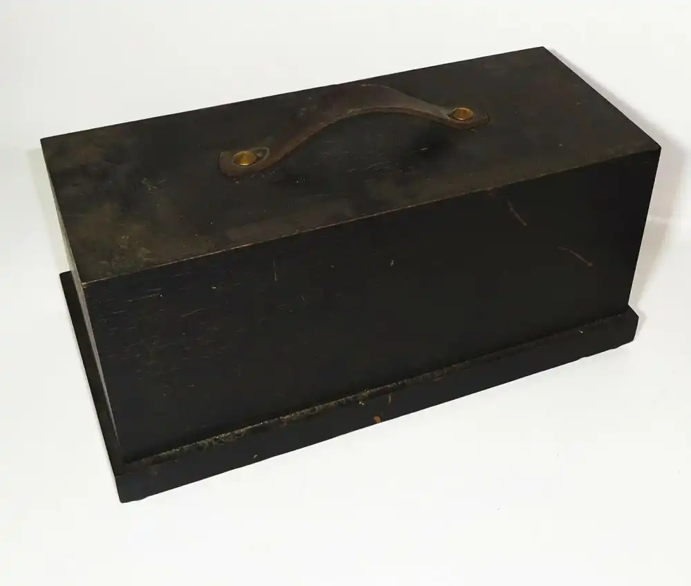 Wohlmuth Reizstromgerät mit Originalkarton zum herrichten um 1900 ! 11