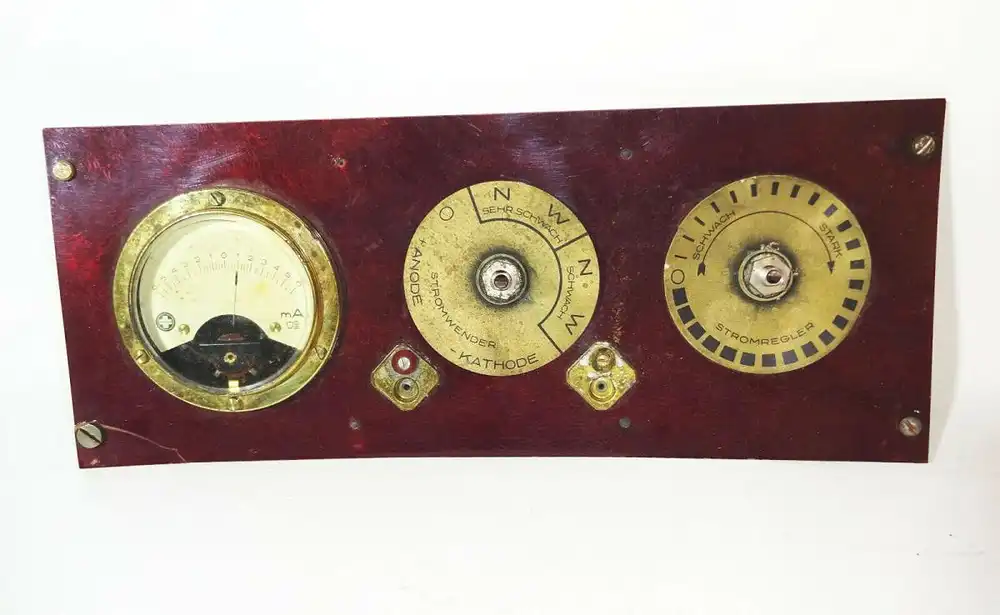 Wohlmuth Reizstromgerät mit Originalkarton zum herrichten um 1900 ! 2