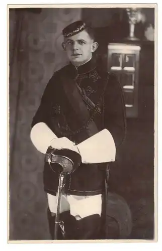 Foto Ak Student Uniform Degen 1920 Zwickau (A3980