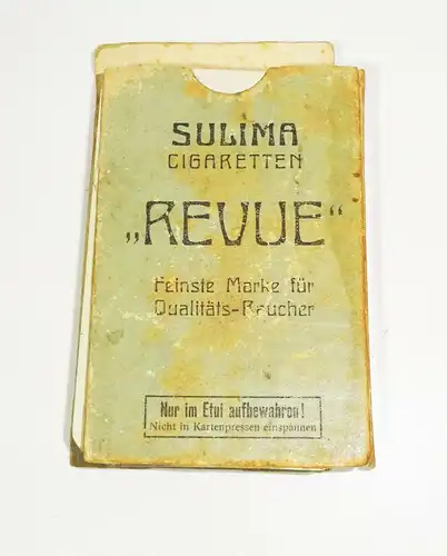 Reklame Kartenspiel Sulima Cigaretten Revue vor 1945 !