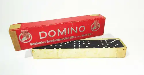 Altes Reklame Domino Ostelbisches Braunkohlensyndikat 1928  !