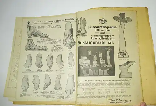 Katalog Schuheinlagen Möbius Fußorthopädie Meißen Reklamematerial um 1935 !