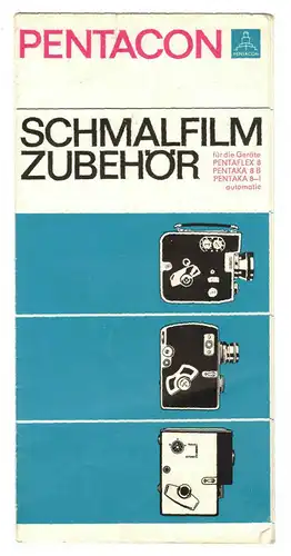 Prospekt Pentacon Schmalfilm Zubehör DDR 1969 (D8