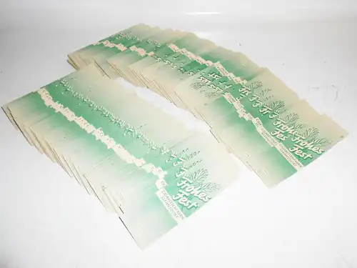 Konvolut Werbezettel Drucke Frohes Fest Cigaretten Fabrik Stahnsdorf Weihnachten