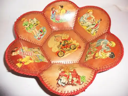 Vintage Sandmann Schale Kinder Deko Ø 28,5 cm Sandmännchen Kindermotive !