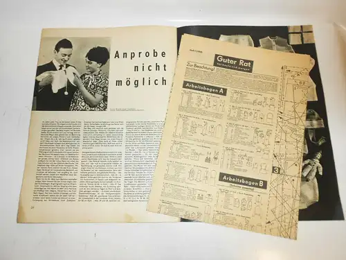DDR Zeitschrift Guter Rat für heute & morgen 1 / 1965 Schnittmusterbogen !