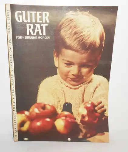 DDR Zeitschrift Guter Rat für heute & morgen 1 / 1964 Schnittmusterbogen !