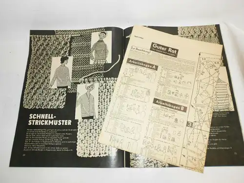 DDR Zeitschrift Guter Rat für heute & morgen 1 / 1964 Schnittmusterbogen !