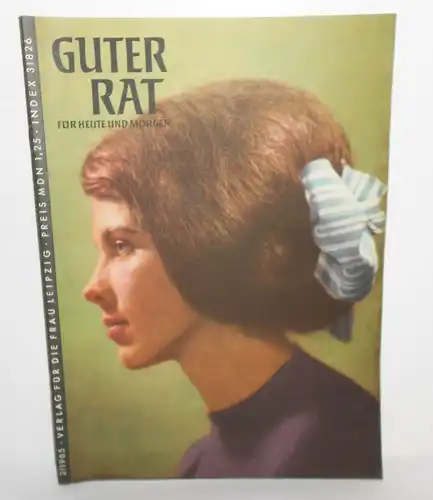 DDR Zeitschrift Guter Rat für heute & morgen 2 / 1965 Schnittmusterbogen !