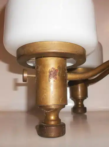 Alte Deckenlampe Messing Hängelampe 5armig Glas Deko Lamp Leuchte vor 1945