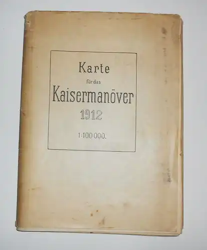 Landkarte Kaisermanöver 1912 Militär Vintage (H6