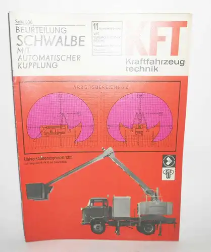 KFT Kraftfahrzeugtechnik DDR 11 November 1968 Schwalbe autom.Kupplung W50