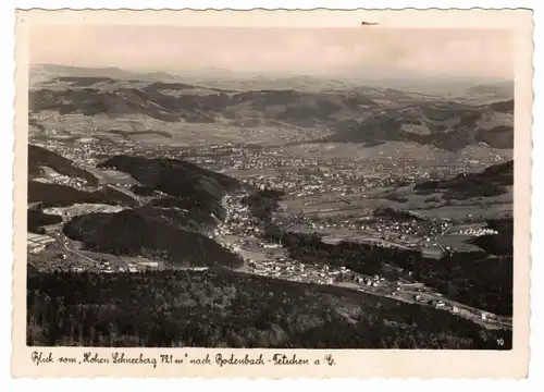 Ak Blick vom hohen Schneeberg nach Bodenbach - Tetschen 1939 (A3924