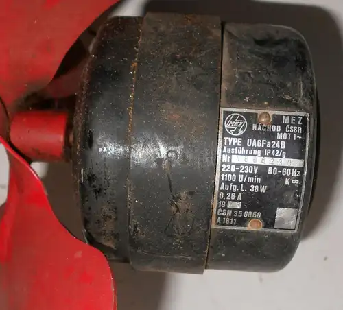 MEZ Nachod CSSR Motor Bootsschraube Schiffsschraube Ventilator Bastler Vintage !