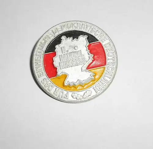 DDR Abzeichen II Nationalkongress einheitliches Deutschland Markneukirchen !