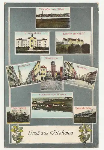 Ak Gruss aus Vilshofen Mehrbild Ansichten 1909