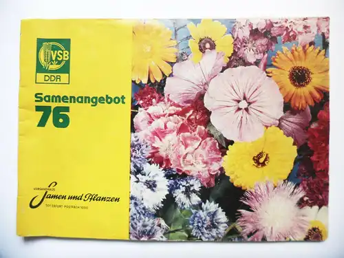 Katalog Versandhaus Samen und Pflanzen 1976 DDR Garten Sämereien Zwiebeln (H8