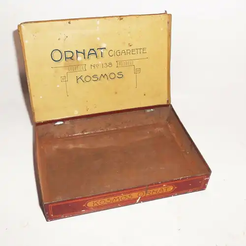 Alte Blechdose Ornat Kosmos Dresden Zigarettendose vor 1945 