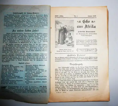 Echo aus Afrika katholische Mission 1920 kompletter Jahrgang 1-12 St.Petrus (H8