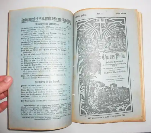 Echo aus Afrika katholische Mission 1920 kompletter Jahrgang 1-12 St.Petrus (H8