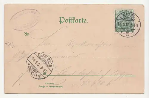 Ak Leipzig Burschenschaft Germania Studentika Wappen Technica seis Panier 1901 !