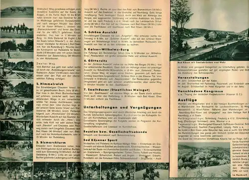 Reise Prospekt Solbad Kösen Thüringen um 1935 ! (H8