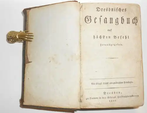 Dresdnisches Gesangbuch 1821 Dresden