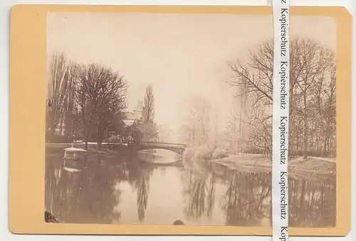 Albumin Foto Kabinettfoto Düsseldorf Park um 1880 ! (F2589