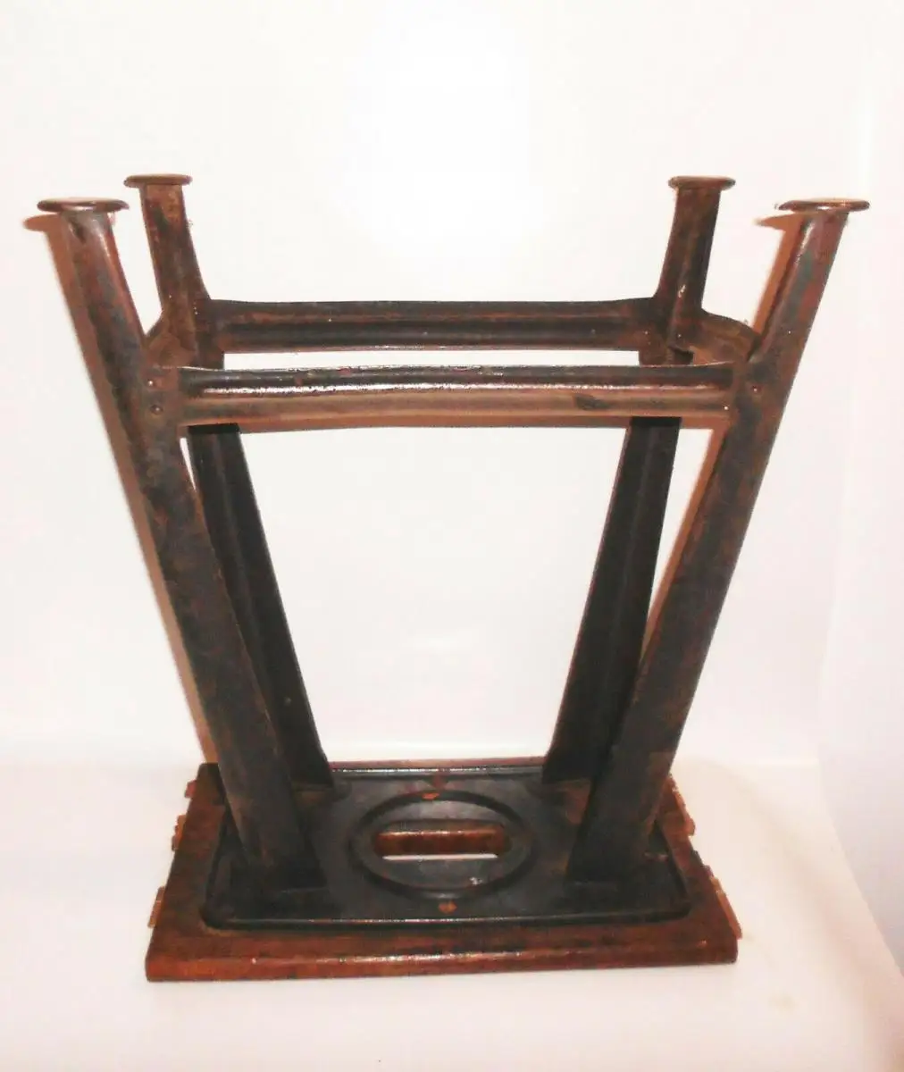 Viereckiger Werkstatt Hocker Schemel Loft Industrie Design Vintage stool 6
