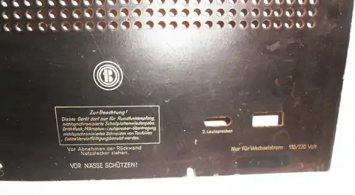 Alte Radio Rückwand Bel Ami AHS 6823-C Vintage um 1949 Ersatzteil