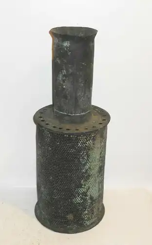 Uralter 2 kg Kupfer Ansaugstutzen Upcycling Lampe Gitter Industrial Design Deko 