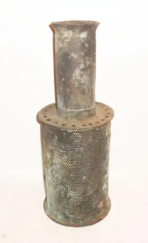 Uralter 2 kg Kupfer Ansaugstutzen Upcycling Lampe Gitter Industrial Design Deko