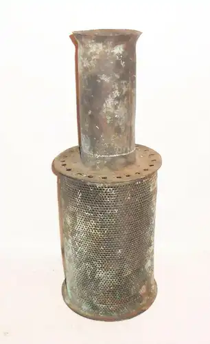 Uralter 2 kg Kupfer Ansaugstutzen Upcycling Lampe Gitter Industrial Design Deko 