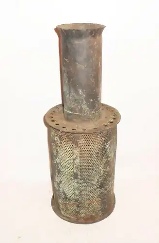 Uralter 2 kg Kupfer Ansaugstutzen Upcycling Lampe Gitter Industrial Design Deko