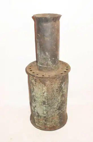 Uralter 2 kg Kupfer Ansaugstutzen Upcycling Lampe Gitter Industrial Design Deko 